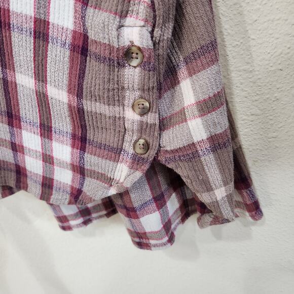Sonoma Long Sleeve Flannel Plaid Collared Shirts Pullover Brown Red Size XXL - Picture 11 of 12